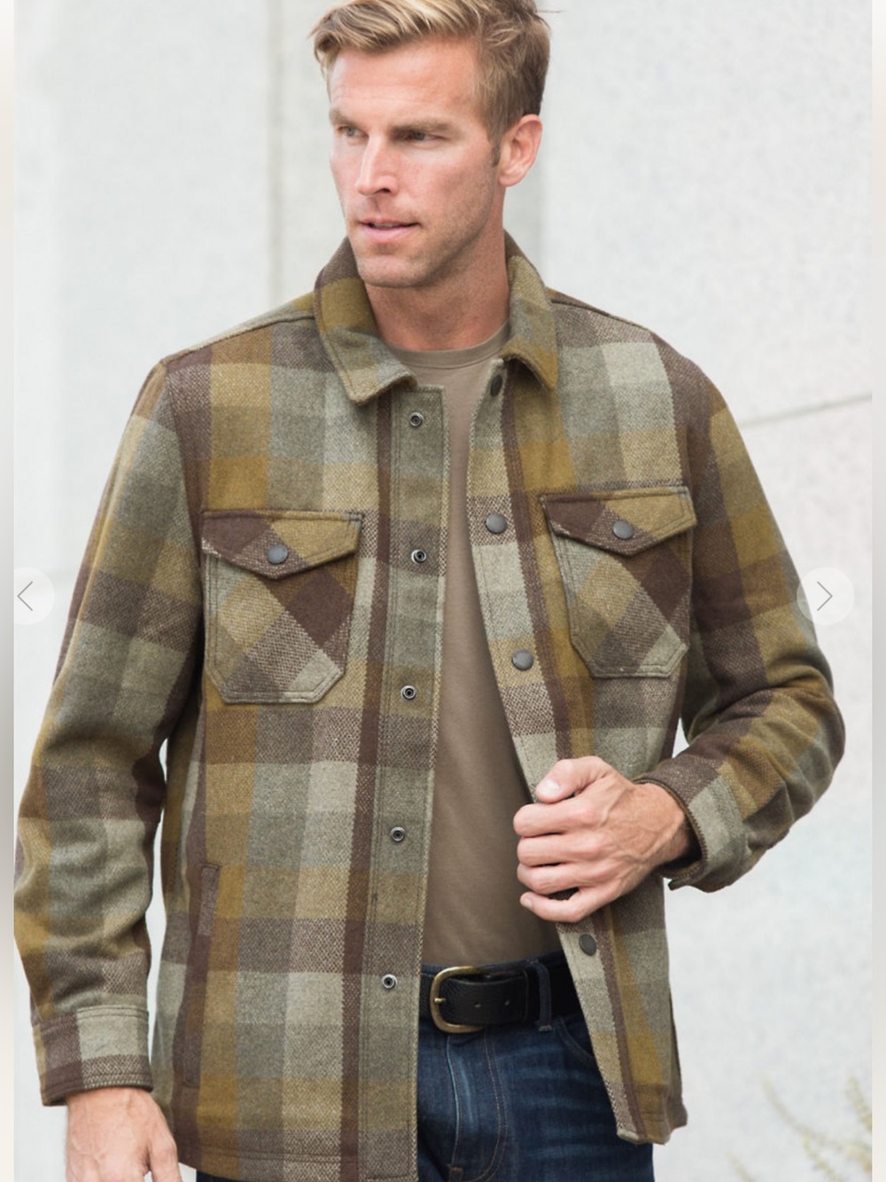 Jeremiah Durhal Wool-Blend Shirt Jacket Sz L
